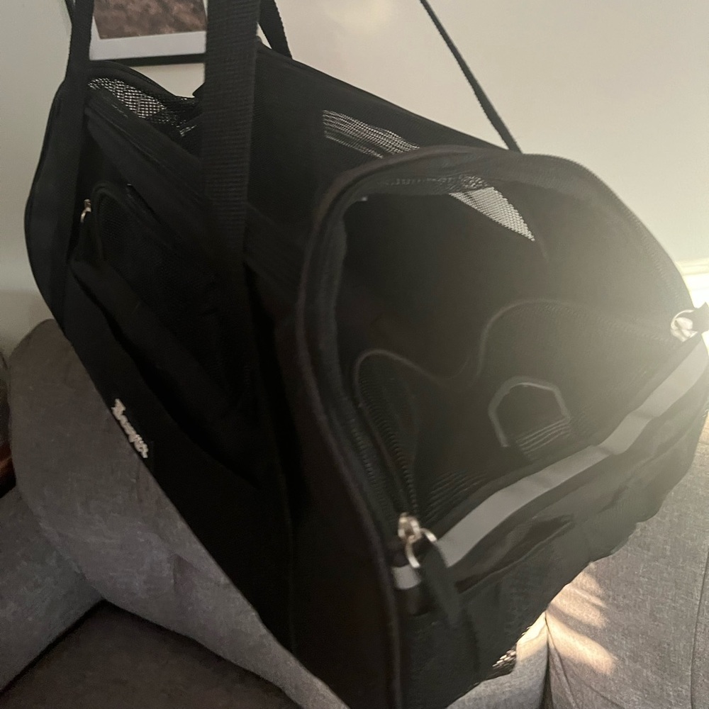 Black Pet Carrier up to 20 pounds airline approved